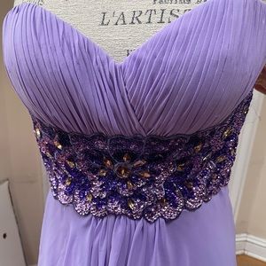 lilac evening gown